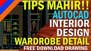 interior detailing | interior autocad drawing | Tutorial Autocad