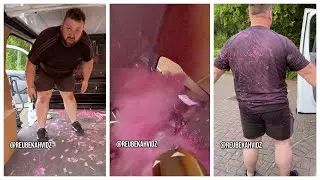Girlfriend ruins Boyfriends hard work! (He was not happy!)