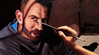 Palestinian Construction Worker in Oils | Speedpainting