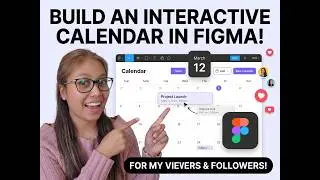 Interactive Calendar UI & UX Design in Figma | Modern Scheduling Interface-Figma Prototype Tutorial