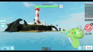 I have a ray gun YAY!!!! Shark bite roblox