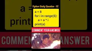 Python Daily Question - 92 