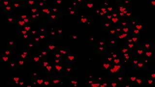 Love Heart Background. Background Loop. Red Hearts.