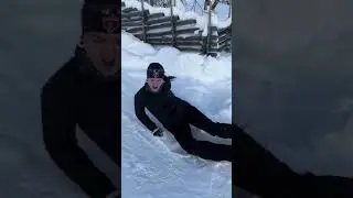 Woman Slips And Falls While Playing With Snow - 1533589