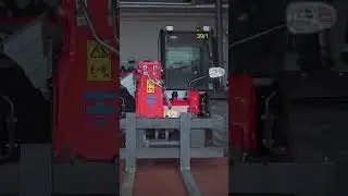 On Fire: Red JCB 525-60 Loadall