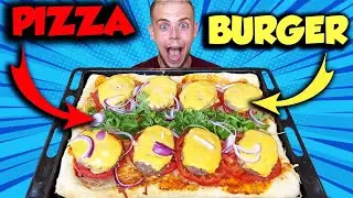 JE MANGE une PIZZA BURGER XXL !! + 4 KG !