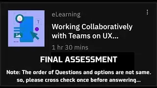 Final Assessment || Working Collaboratively with Teams on UX Design Projects 