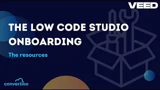 Convertigo Low code studio onboarding