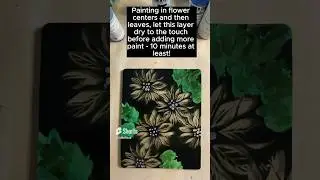 Gelli Print Poinsettias with Repurposed Glass and Leaves #gelliplateprinting #gelprinting  #art