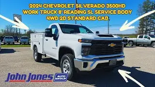 S3561R 2024 CHEVROLET SILVERADO 3500HD WORK TRUCK 8' READING SL SERVICE BODY 4WD 2D STANDARD CAB
