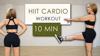 10 MIN HIIT CARDIO WORKOUT FOR FAT LOSE| BURN FAT FAST AT HOME FOR BEGINNERS, No equipment