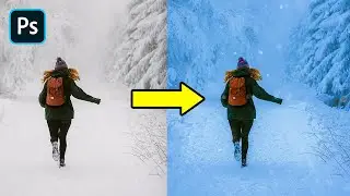 Photoshop Tutorial - Edit Winter Photo Color Grading