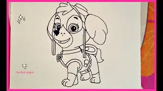 Aprende a dibujar a SKYE de Patrulla Canina