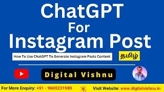 ChatGPT Tutorial in Tamil - How To Use ChatGPT To Generate Instagram Posts Content Ideas