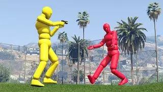 GTA 5 NPC Wars #3 (with Active Ragdoll Dudes)