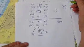 ניווט חופי - שאלה 90 (זהה ל- 85) - תכווין מעבר מצפן מגנטי וג'יירו
