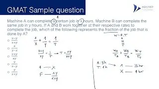 GMAT sample question - Work problem