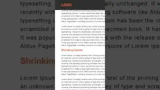 How To Make A Website Shrinking Header Using HTML And CSS Step By Step | Web Design In HTML & CSS