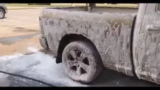 Dirty truck gets power washed