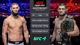 Khamzat Chimaev vs Khabib Nurmagomedov Full Fight - UFC Fight Of The Night