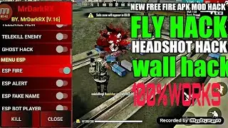 NEW FREE FIRE APK MOD HACK FLY HACK AND HEADSHOTHACK AND STONE HACK 100%WORKS