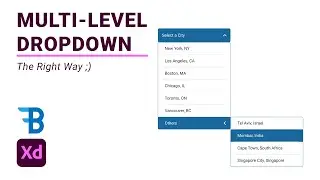 Multi-level Dropdown Menu Design and Prototyping | Adobe Xd | Blue Fin Design