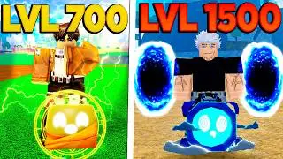 UPEI DO 700 AO 1500 NO BLOX FRUITS VIRANDO PERSONAGENS DE ANIME ALEÁTORIO!