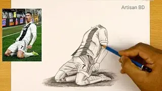 Drawing of Sketches Cristiano Ronaldo / Cr7 From Qatar World Cup 2022