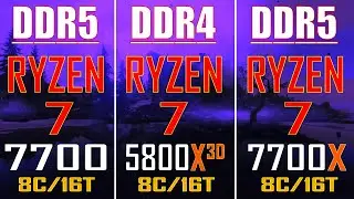 RYZEN 7 7700 vs RYZEN 7 5800X3D vs  RYZEN 7 7700X // PC GAMES BENCHMARK TEST ||