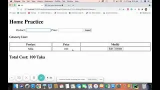 Grocery List Using basic java script and Html
