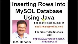 Inserting Rows Into MySQL Database Using Java (In English)