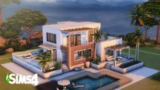 Dream Vacation Home by the Beach | Speed Build | No CC | The Sims 4 | Ambient Music