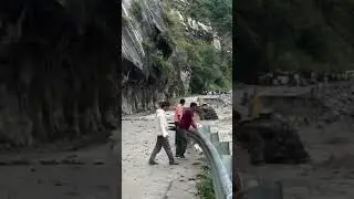 Road Broken Near Kalath Manali