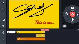 How to create Signature In Kinemaster | Own Signature Hand writing animation in Kinemaster