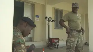 On this island, we put the rifle for the first aid kit