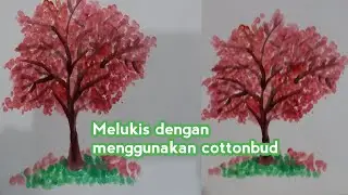 Cotton bud painting | Melukis dengan menggunakan cotton bud~dewidini craft