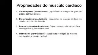propriedades do músculo cardíaco