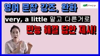 영어 문장 강조/완화할때 뭐는 되고..뭐는 안 되고..헷갈리셨나요? 간단히 이거로 완벽 해결!