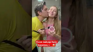 Kızım makyajını fazla kaçırınca💄💋😱 #shorts #komedi #komik #tiktok #babakız #viralvideo #ergenlik