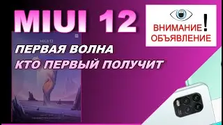 MIUI 12 кто в первой волне ? кто получит ?
