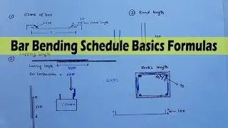 Bar Bending Schedule Basics Formulas | Bar Bending Schedule for Beam and column