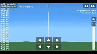 The Most strongest powerful rocket ever build 544 engine's in Spaceflight simulator