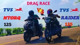 TVS RAIDER VS TVS NTORQ || DRAG RACE || 🔥UNEXPECTED RESULT