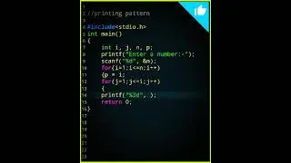 #87📚Pattern in C🖥 C Language Tutorial👨‍🏫📂📓