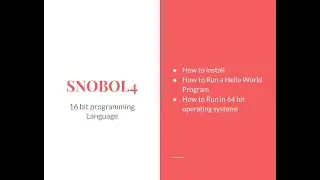 SNOBOL4 | How to Install | VU Free Help