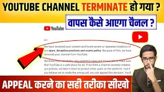 How To Appeal Youtube Channel Suspended 2024 | Youtube Channel Terminated How To Recover 2024