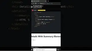 Details and summary element in HTML|| basic HTML tutorial