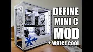 PC case modding and water cooling parts on the Fractal Design Define Mini C White (Part 1 of 2)