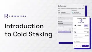 Introduction to Cold Staking on Institutional Wallet