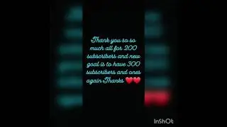 THANKS ALOT FOR 200 SUBSCRIBERS ❤